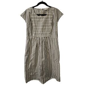 Seraphine Black and White Striped Mini Dress